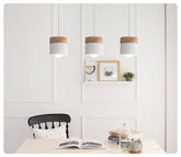 Nordic Macaron Wood Pendant Light for Dining Room